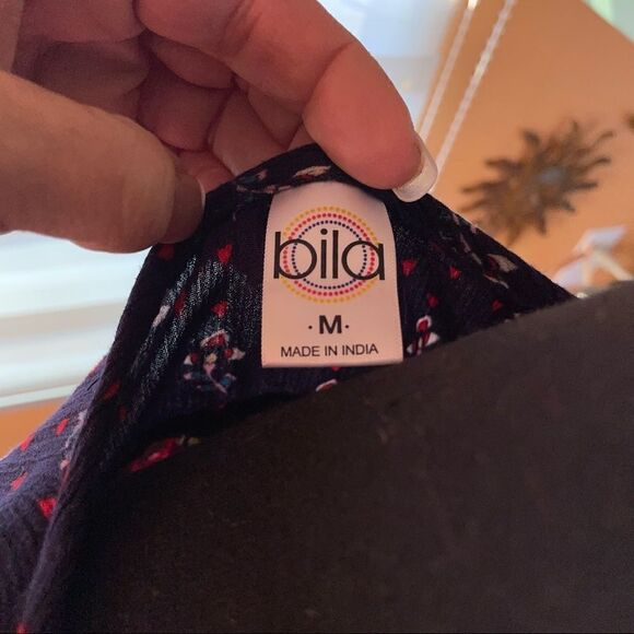 Bila jessica mixed paisley- boho V neck tassel top high low hem size Med - Picture 12 of 13